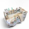Zestaw do łóżeczka Pillow Bear – beżowo-miętowy