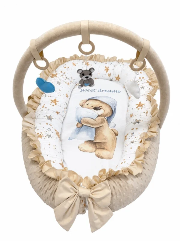 Kokon niemowlęcy ''Pillow bear'' niebieski